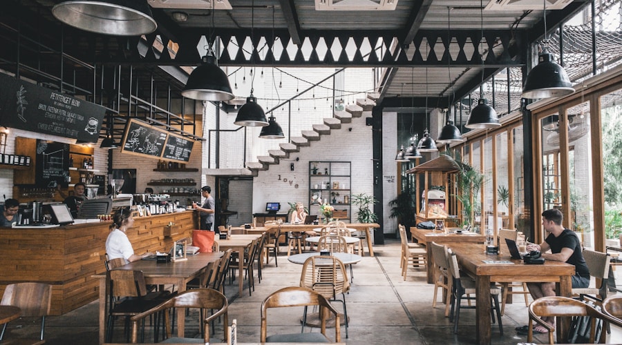 Tree-lined historic main street of a small waterfront village in Ontario