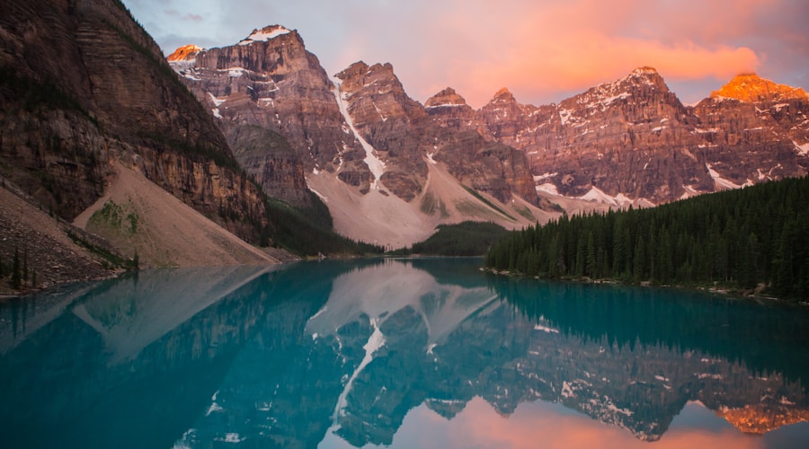 Boats moored on a calm Kawartha lake along the Trent-Severn Waterway route